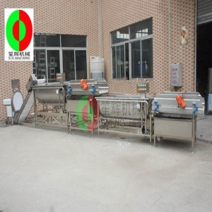 Φρούτα και λαχανικά διαλογή προ-ψύξης νερό καθαρισμού φρέσκο ​​/ όζον ύδωρ σε υπολείμματα φυτοφαρμάκων καθαρισμό αέρα στεγνώσει γραμμή παραγωγής